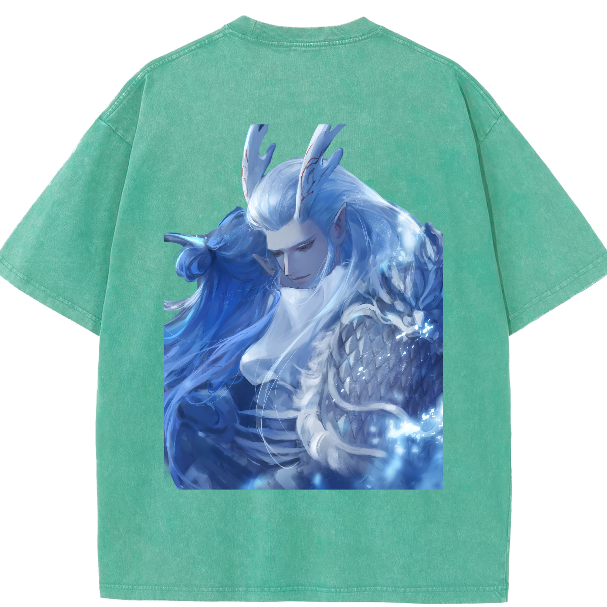 Ne Zha 2 ナタ 魔童の大暴れ 綿100% ヴィンテージ風 半袖Tシャツ（背面プリント）